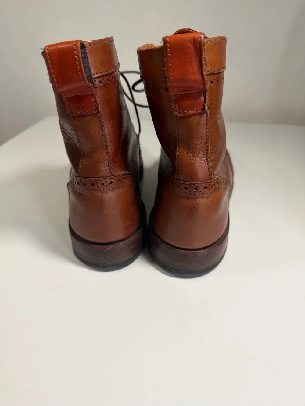 Allen Edmonds Men’s Leather Wingtip Brogue Lace-Up Boots Size 9.5 D